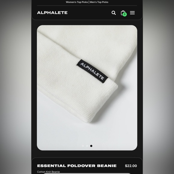 Alphalete bundle 2 pair of “Essential Foldover Beanie” NWT never worn! - Picture 2 of 8